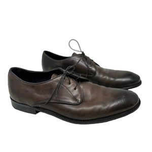 John Varvatos brown leather lace up derby oxfords